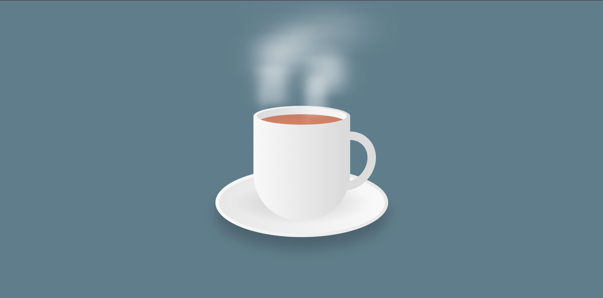 steaming cup of coffee animation